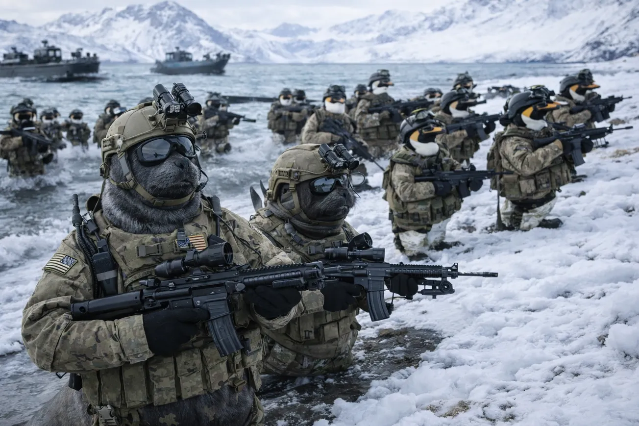 BREAKING: SEAL Team 11 Makes Landfall in Greenland Invasion